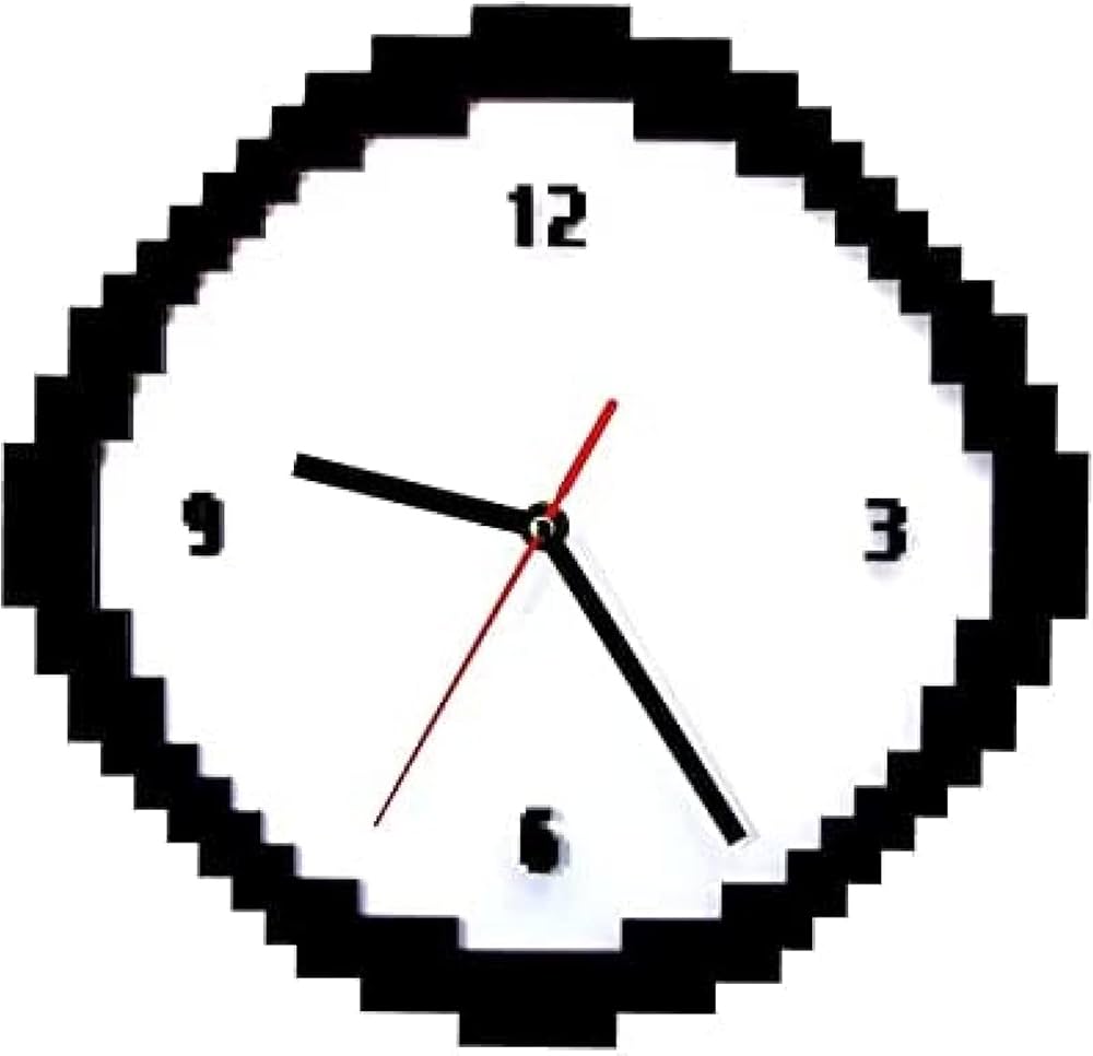 Horloge pixel style rétro